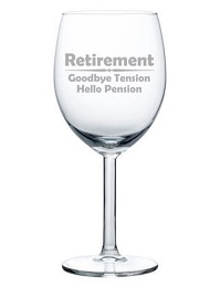 retirement glass